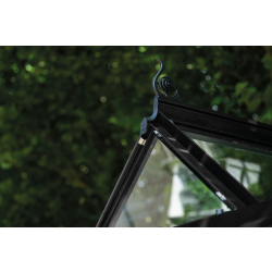 HALLS szklarnia ogrodowa ICON 6 (6,1 m2; 1,93 x 3,17 m) czarna, szkło hartowane + baza